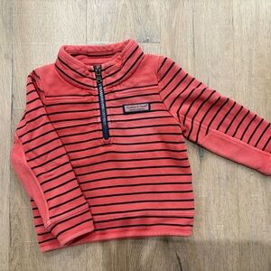 Vineyard Vines Kids Coral Striped Shep Shirt